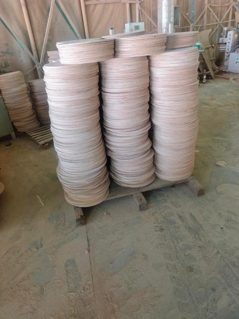 Plywood Cable Reel Flanges — CNC-cut flange discs production lot