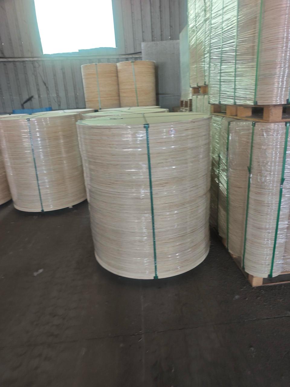 Plywood Cable Reel Flanges — Plywood panels in production warehouse