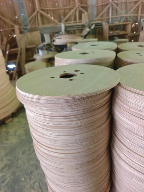 Plywood Cable Reel Flanges — Cable reel flange production line view