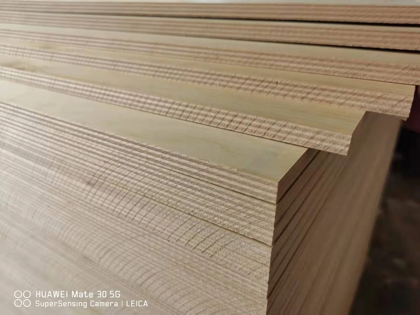 Full birch plywood edge showing multi-ply construction