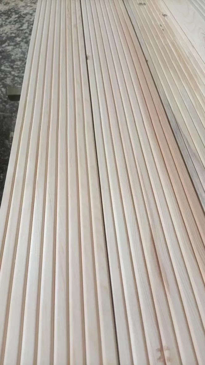 Siberian larch decking boards