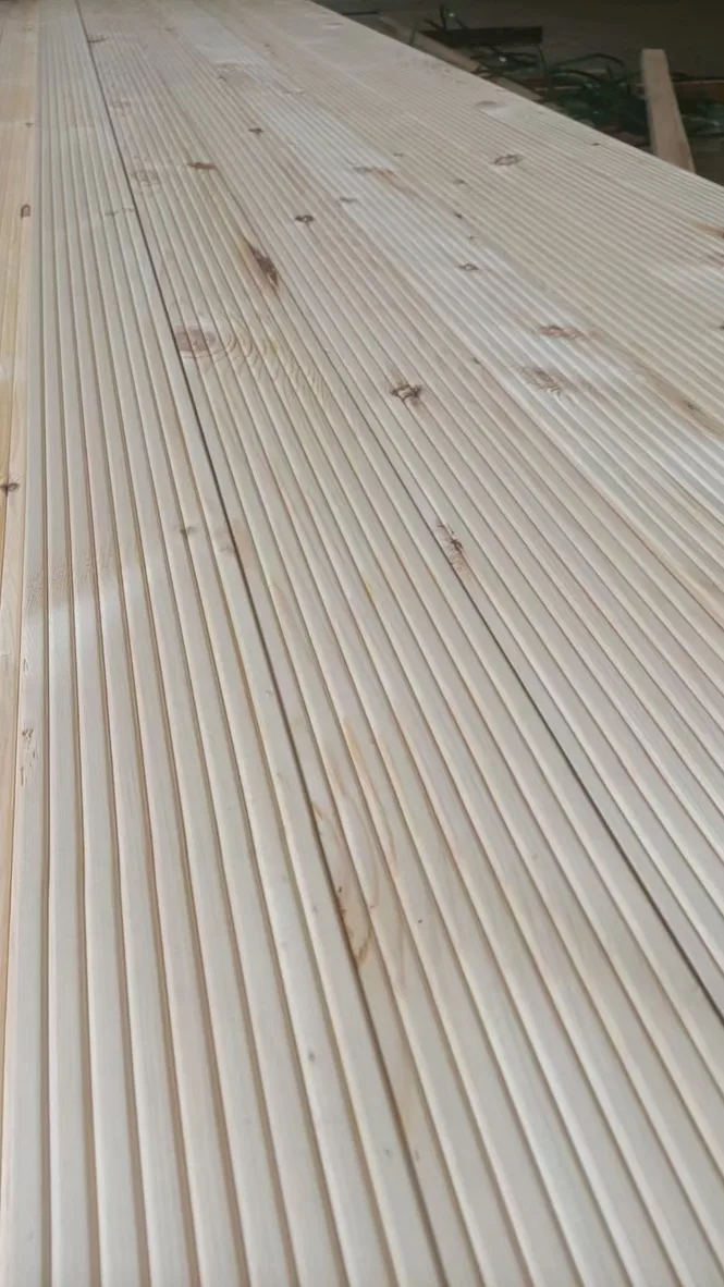 Siberian larch decking surface detail