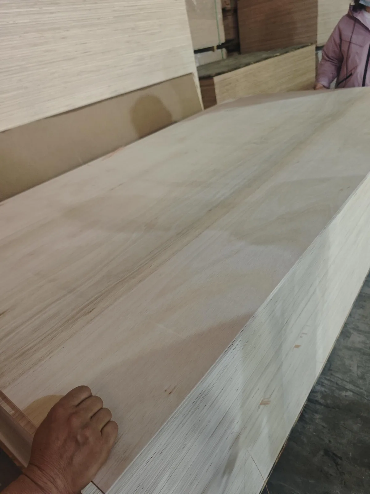 Rose eucalyptus plywood edge showing core structure