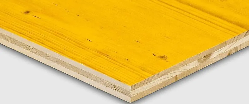 Three-layer solid wood formwork panel