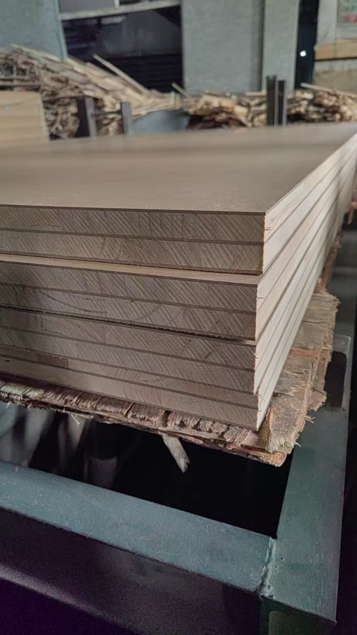 Blockboard Stack in Factory